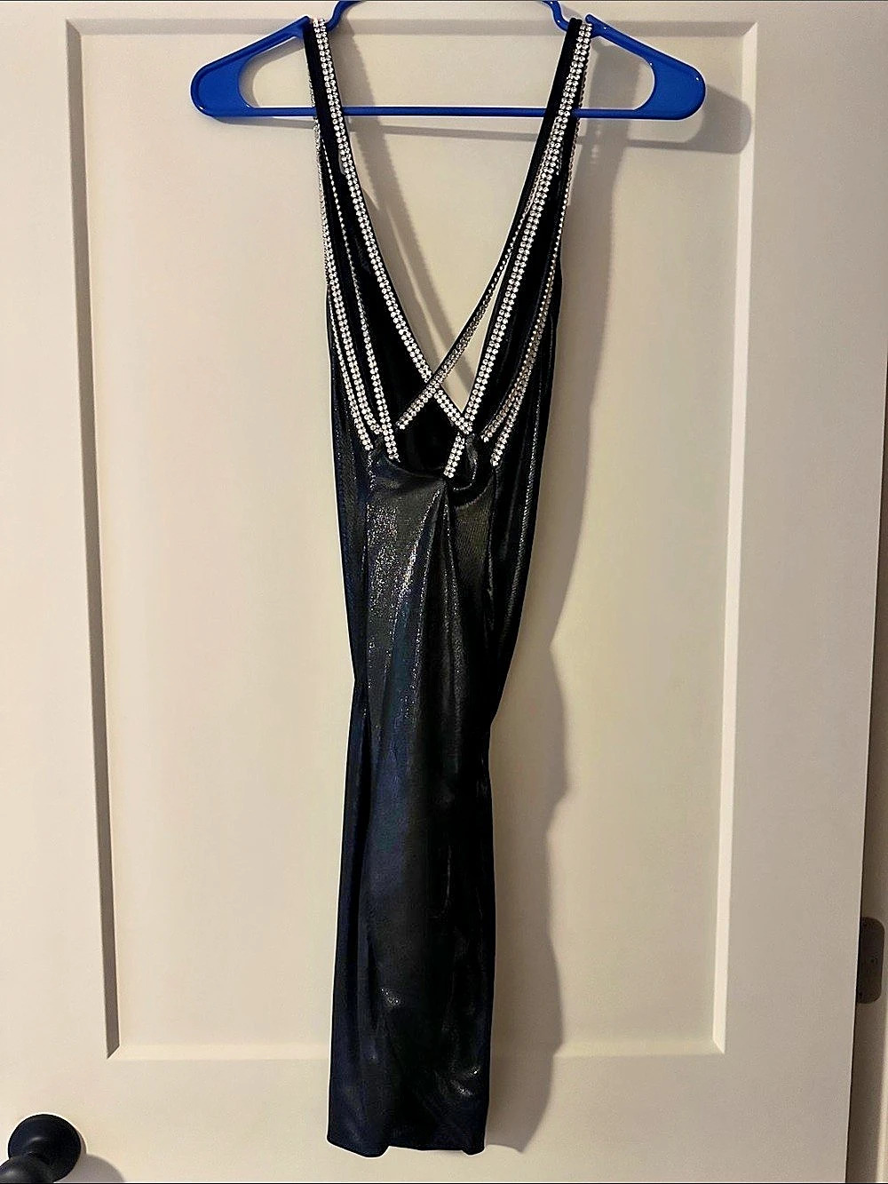 Vie Sauvage couture Black Embellished Maxi Dress Like New